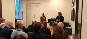 Zoë Conway & John Mc Intyre perform to a full audience at the Princess Grace Irish Library in Monaco