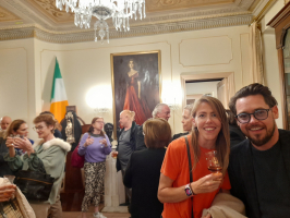 Guests at the concert enjoy the drinks reception thanks to sponsors Craft Irish Whiskey Company, La Distillerie de Monaco and Château Bonadona 