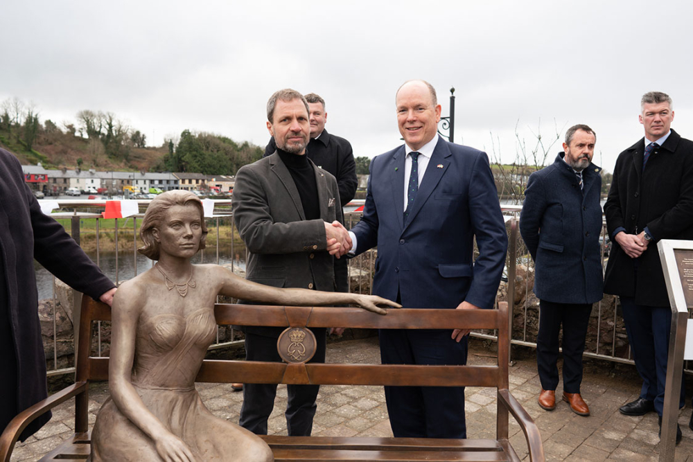 2023 HSH Prince Albert II visit to county Mayo to unveil sculpture of His mother Princess Grace - 2