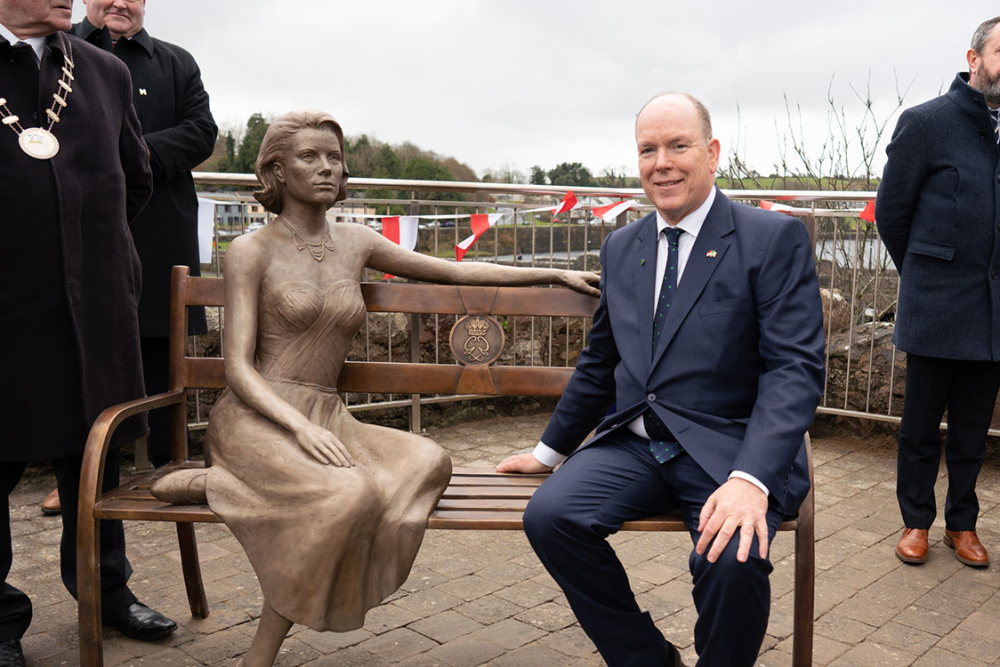 2023 HSH Prince Albert II visit to county Mayo to unveil sculpture of His mother Princess Grace - 3